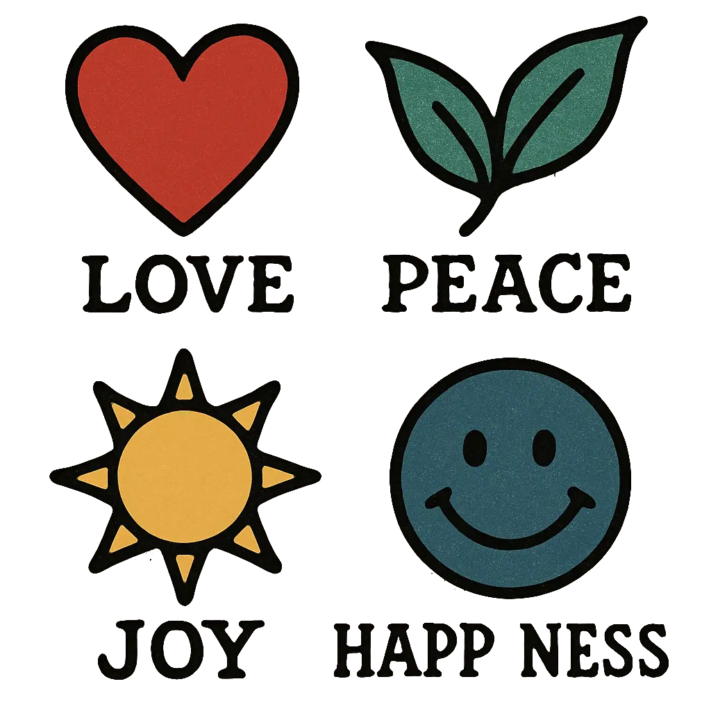 Drawing showing different colors and the emotions associated with them