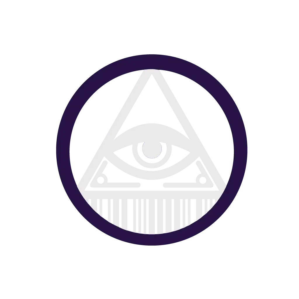 Breakdown of the encompassing circle in Brand Magick logo