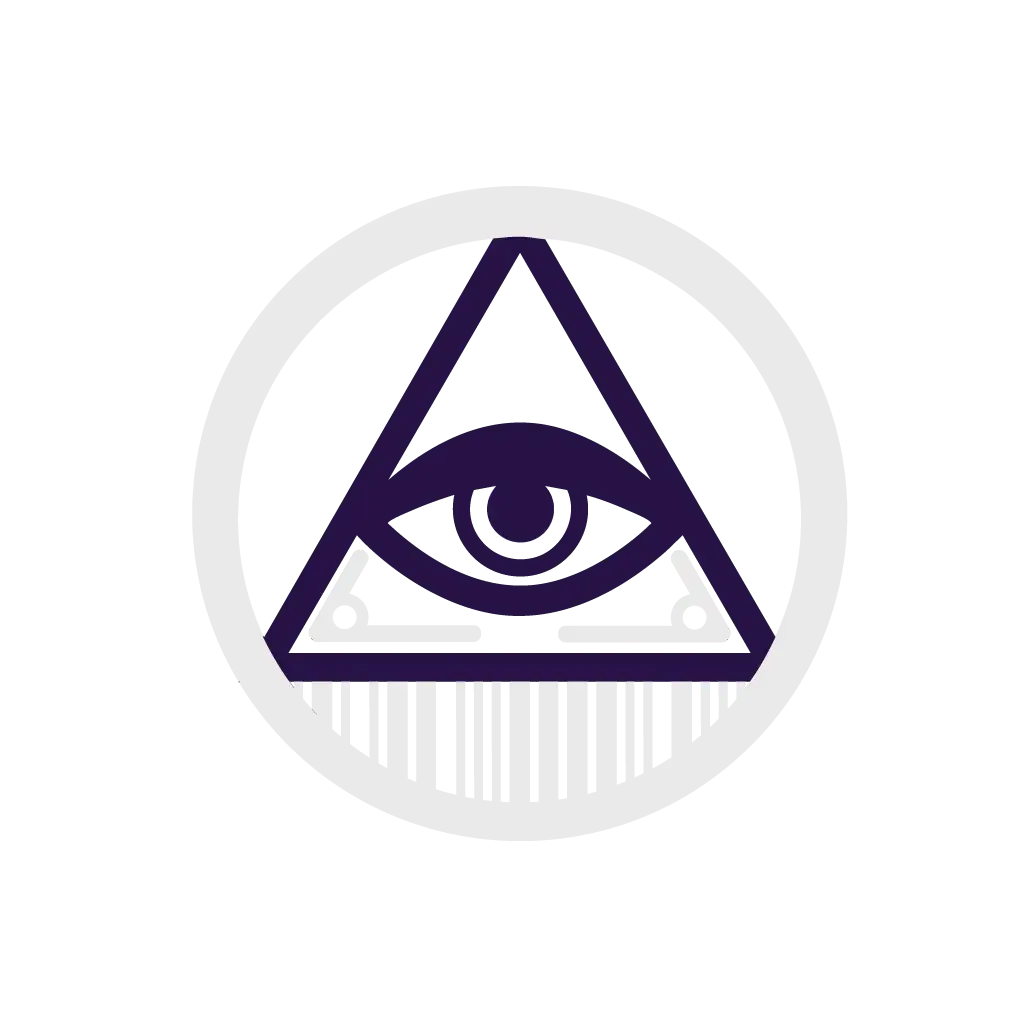 Breakdown of the All-Seeing Eye element in Brand Magick logo
